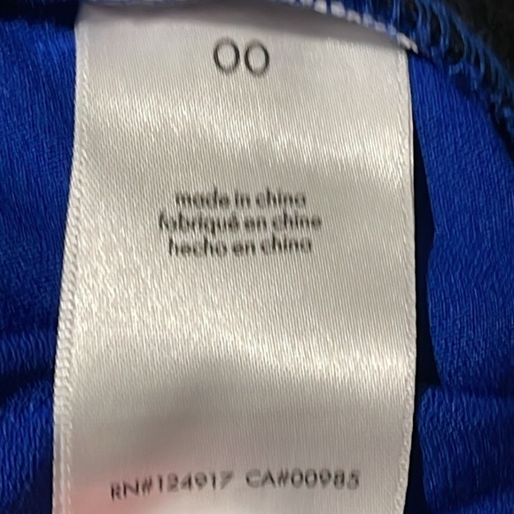 DANIELLE BERNSTEIN BY MEWOREWHAT HIGH RISE WIDE LEG TROUSERS CORAL BLUE SIZE 00 - Picture 12 of 14